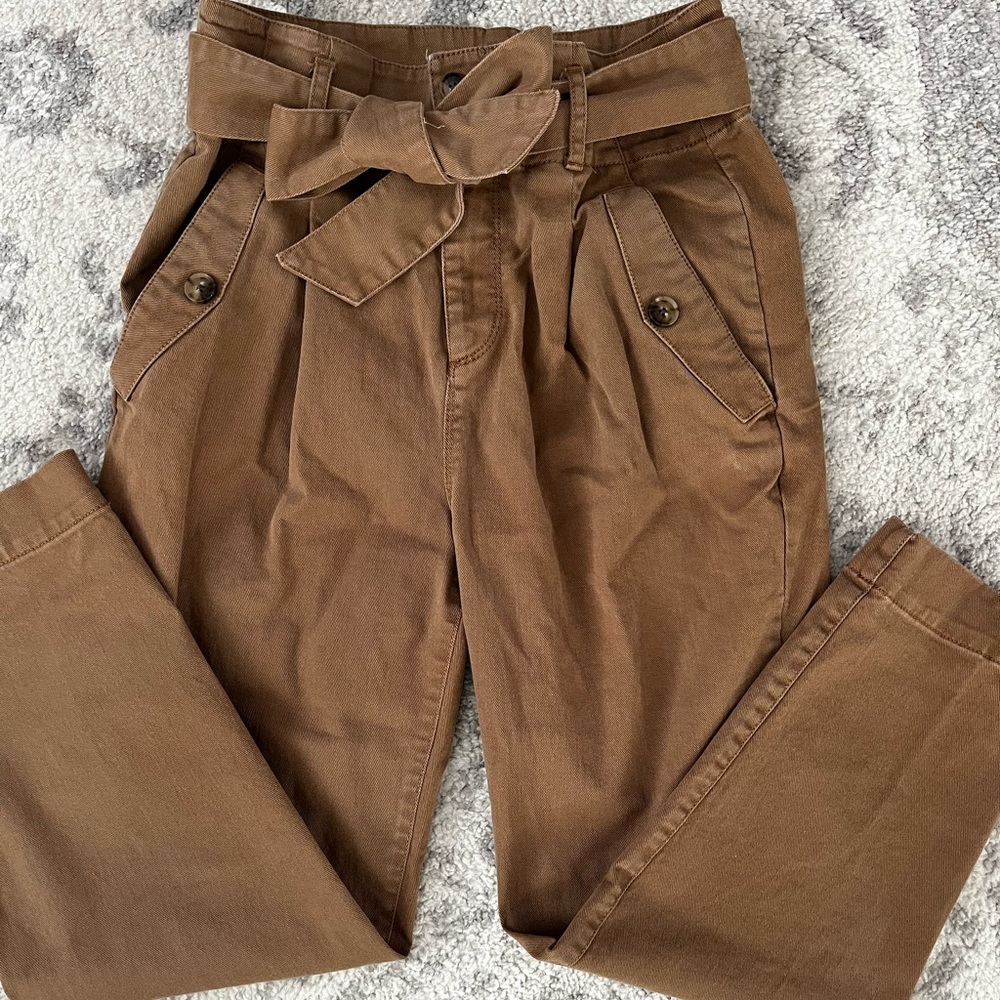 Loft Tie Waist Slim Ankle Pants Size4